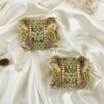 Kundan Bangles - Parrot Style Bangles ( Turquoise Green & Purple )