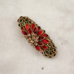 Saree Pins - Sunflower(Red And Green)
