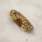 Saree Pins - Sunflower(Golden And White)