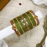 Flower Bangles (Parrot Green)
