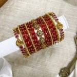 Flower Bangles (Red)