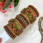 Peacock Style - Maroon and Green