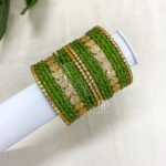 Diamond Replica Bangles - Parrot Green