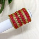 Diamond Replica Bangles- Rani Pink