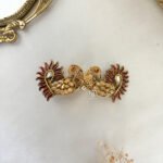 Annapakshi Center Clip  - Golden & Maroon
