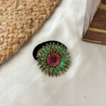 Two Layer Blossom - Rani Pink and green