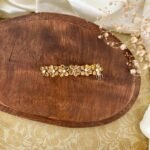 Kundan Center clips - Flower ( Golden )