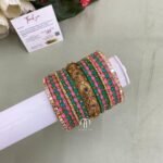 Mayil Peeli Bangles - Baby Pink And Sky Blue