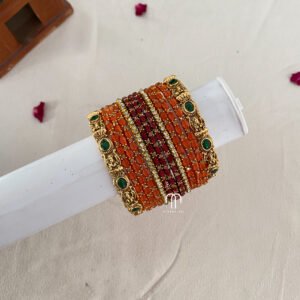 Lakshmi Set - Rust Orange And Maroon