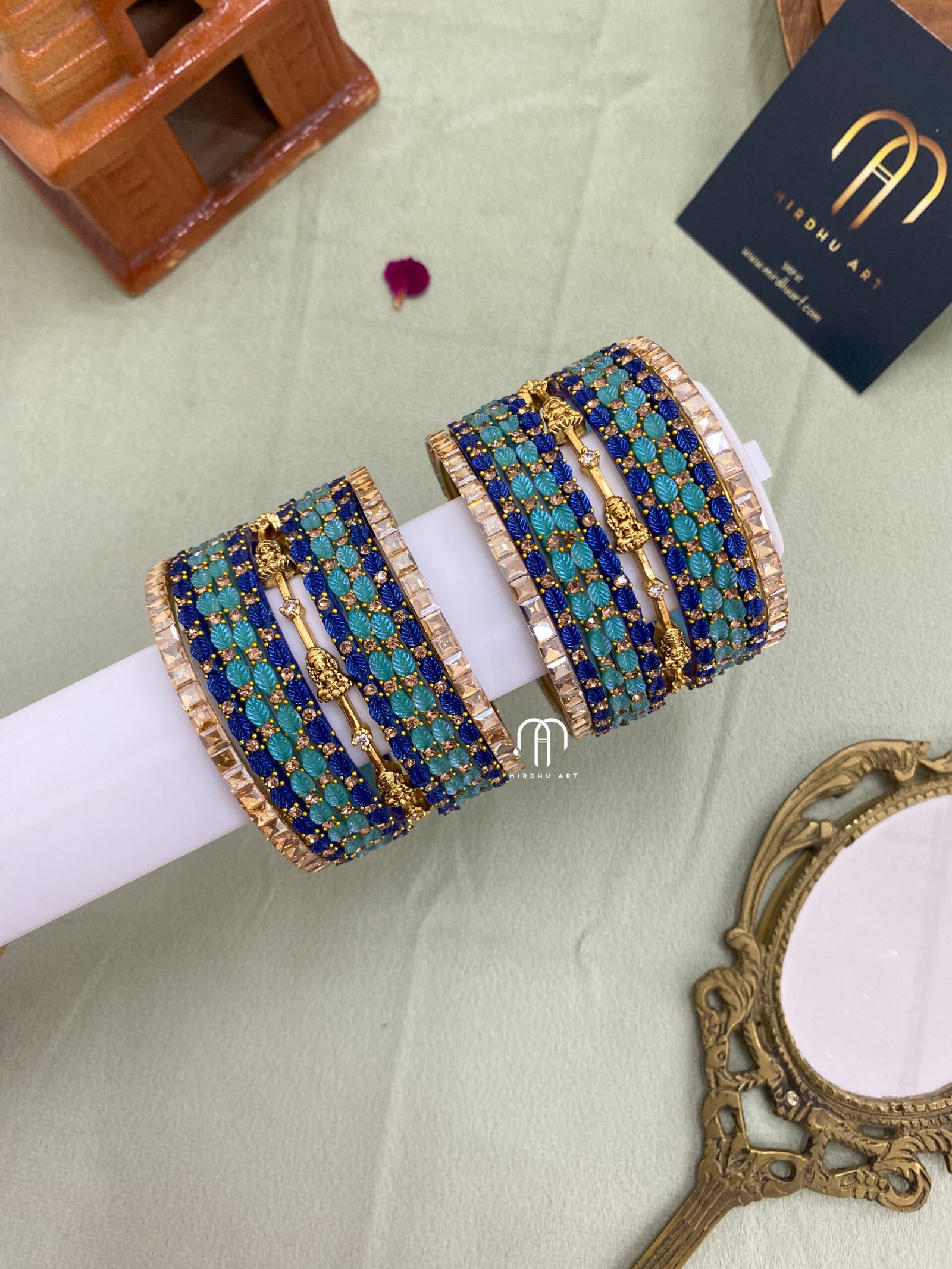 Budget Friendly Lakshmi -Royal Blue & Sky Blue