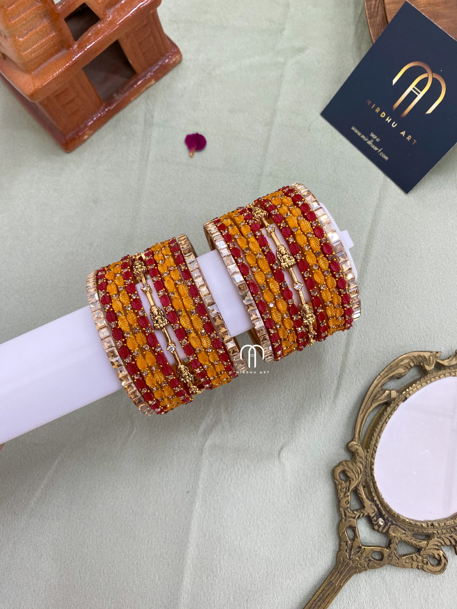 Budget Friendly Lakshmi -Red & Haldi