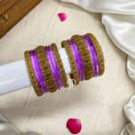 Antique Lotus Bangles - Purple