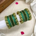 Lotus Kada Set - Pista Green And Turquoise Green