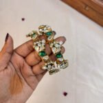 Foot Bangles - White & Green