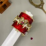 Pichwai Cow Bangles- Red