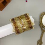 Kashmiri, Crystal & Leaf - Honey & Gold