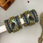 Peacock Style -  Sky Blue And Navy Blue