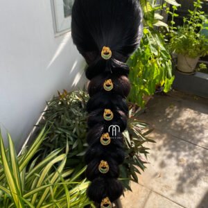 Elephant with green Pirai - Hair Pins