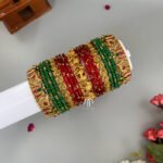 Elephant and lotus set - Green and Red