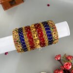 Elephant and lotus set - Royal blue and Red