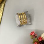 White stone thin bangles