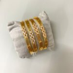 White stone thin bangles -2
