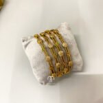 White stone thin bangles