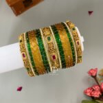 Lakshmi set - green and golden