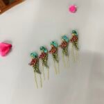 Parrot - U-Pins (Rani Pink And Peacock Green )
