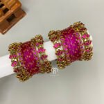2D Kada Bangles -(Rani Pink)