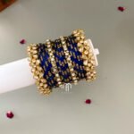 Minimal Polki Bangles - Royal Blue