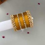 Minimal Polki Bangles - Yellow