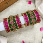 Lotus set - Rani Pink and Green