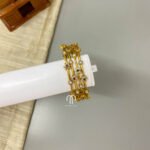 White Stone Bangles