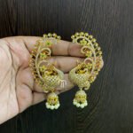 Peacock - earcuff & Jhumka